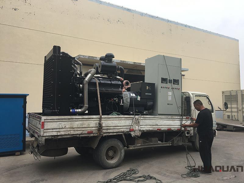 6.2號(hào)一臺(tái)HQ100GF立柜自啟動(dòng)控制柜的柴油發(fā)電機(jī)組發(fā)往山東省淄博市