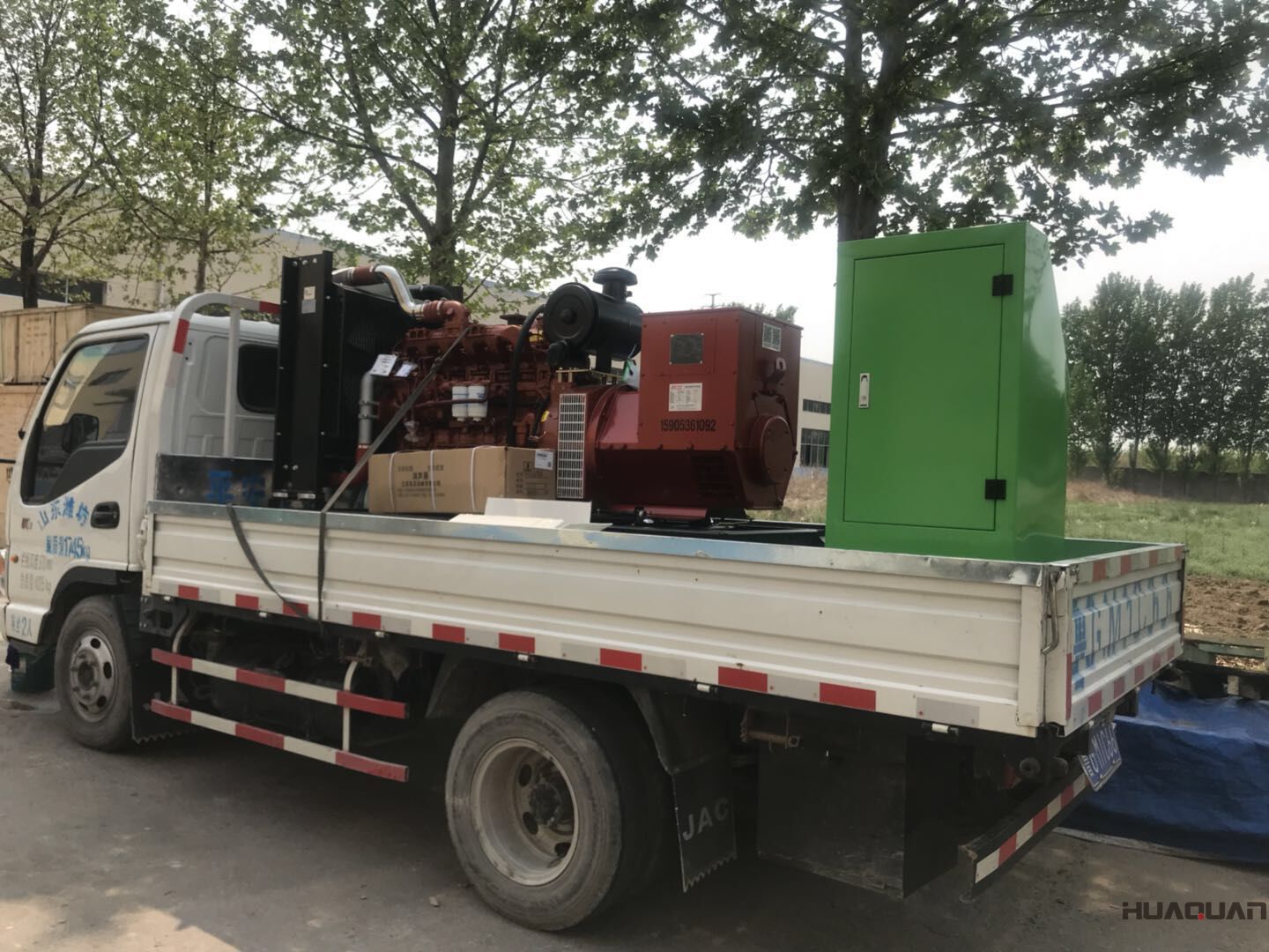 8月18日，一臺100kw自動化柴油發(fā)電機組從華全動力順利發(fā)往廣東